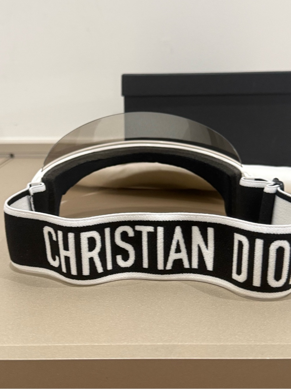Dior White Visor Sunglasses with Smoke Shield Lens - Picture 3 of 6